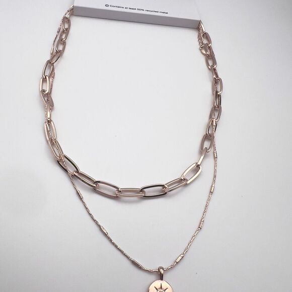 Sonoma Rose Gold Layered Necklace Set - Picture 4 of 5